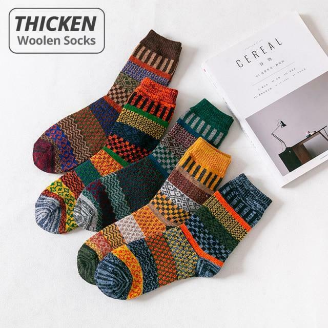 Cozy Winter Cotton Socks Set (5 Pairs) for Y2K Fashion Enthusiasts