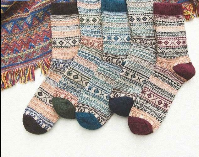 Cozy Winter Cotton Socks Set (5 Pairs) for Y2K Fashion Enthusiasts