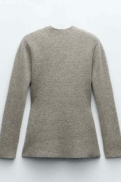 Cozy Winter V-Neck Cardigan Coat for Chic Y2K Fashionistas