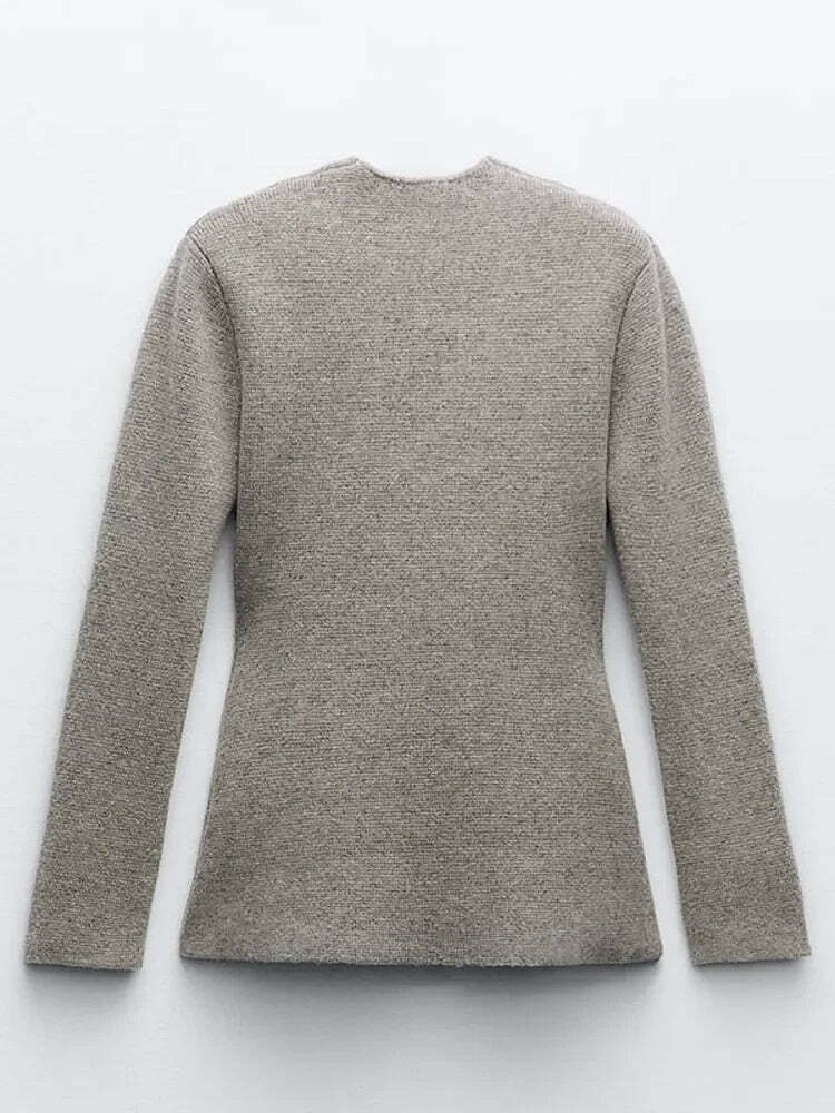 Cozy Winter V-Neck Cardigan Coat for Chic Y2K Fashionistas Cozy Winter V-Neck Cardigan Coat for Chic Y2K Fashionistas