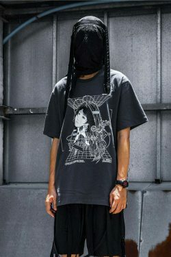 CROXX OFFICIAL Cyber Punk T-Shirt - Y2K Aesthetic Grunge Style Coquette Fashion