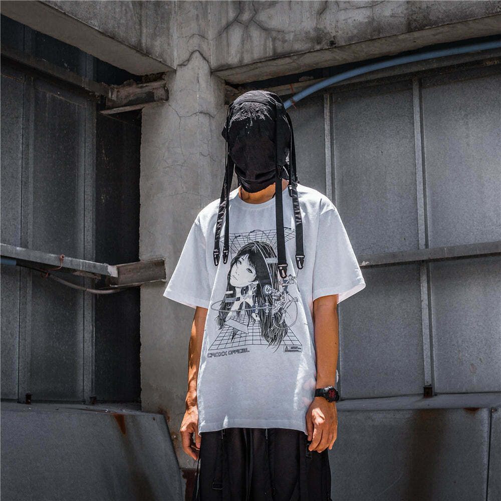 CROXX OFFICIAL Cyber Punk T-Shirt - Y2K Aesthetic Grunge Style Coquette Fashion CROXX OFFICIAL Cyber Punk T-Shirt - Y2K Aesthetic Grunge Style Coquette Fashion