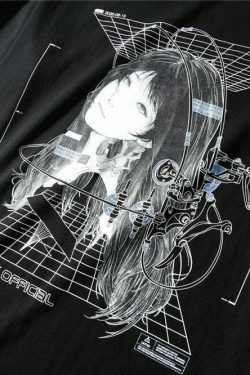CROXX OFFICIAL Cyber Punk T-Shirt - Y2K Aesthetic Grunge Style Coquette Fashion