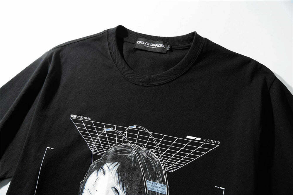 CROXX OFFICIAL Cyber Punk T-Shirt - Y2K Aesthetic Grunge Style Coquette Fashion CROXX OFFICIAL Cyber Punk T-Shirt - Y2K Aesthetic Grunge Style Coquette Fashion