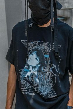 CROXX OFFICIAL Cyber Punk T-Shirt - Y2K Aesthetic Grunge Style Coquette Fashion