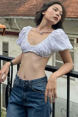 Crystal Cleave Cut Out Top - Y2K Fashion Statement with Coquette Aesthetic and Grunge Style