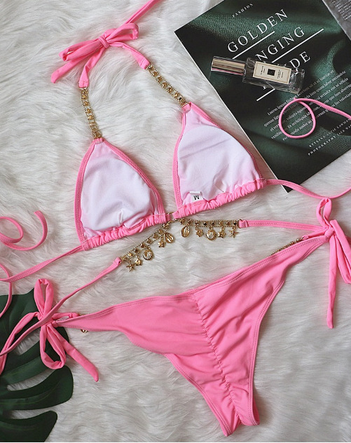 Crystal Diamond Bikini: Y2K Fashion Split Strap Swimsuit for Women Crystal Diamond Bikini: Y2K Fashion Split Strap Swimsuit for Women