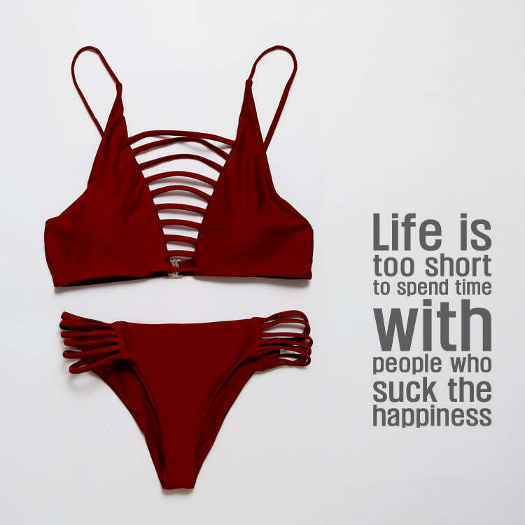 Cute Cactus Print Front Knot Bikini Set for Y2K Fashion Enthusiasts Cute Cactus Print Front Knot Bikini Set for Y2K Fashion Enthusiasts