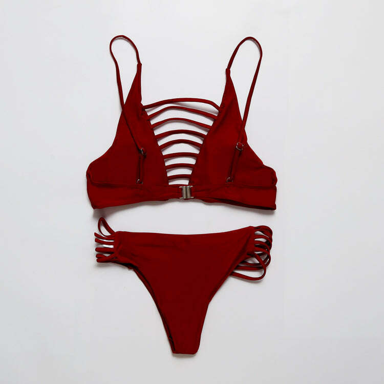 Cute Cactus Print Front Knot Bikini Set for Y2K Fashion Enthusiasts Cute Cactus Print Front Knot Bikini Set for Y2K Fashion Enthusiasts