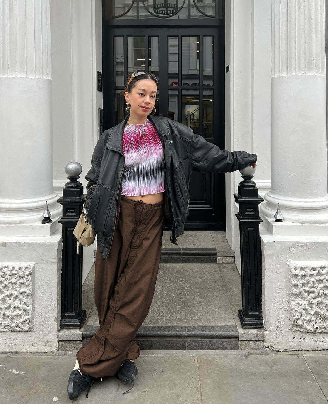 Cute Cargo Skirt & Baggy Low Waist Denim Set - Y2K Aesthetic Fashion for Women