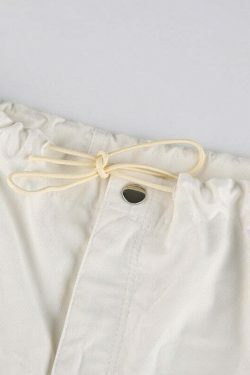 Cute Cargo Skirt & Baggy Low Waist Denim Set - Y2K Aesthetic Fashion for Women