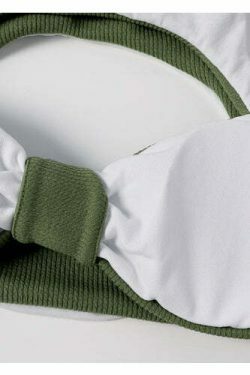 Cute Green Caged Bralette Bikini Set for Y2K Fashion and Aesthetic Pictures