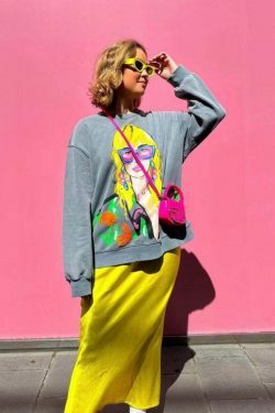 Cute Pastel Goth Cargo Skirt: Y2K Aesthetic Grunge Style Hoodie for Women