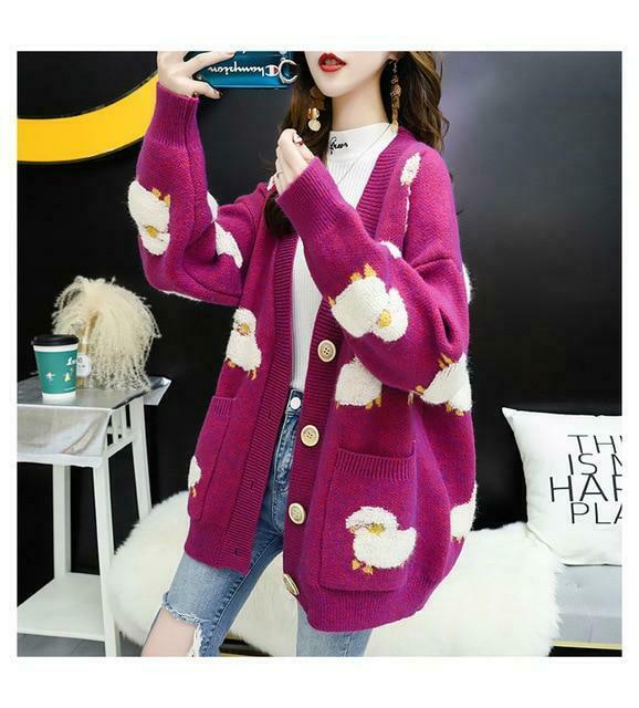 Cute Sheep Cardigan Sweater - Y2K Fashion Coquette Aesthetic Grunge Style Pastel Goth Fall Sweaters Cute Sheep Cardigan Sweater - Y2K Fashion Coquette Aesthetic Grunge Style Pastel Goth Fall Sweaters
