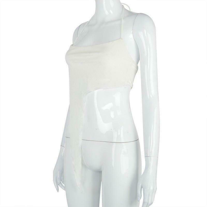 Cute Y2K Halter Crop Top in Coquette Aesthetic, Grunge Style, Pastel Goth - Perfect for