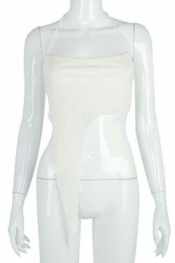 Cute Y2K Halter Crop Top in Coquette Aesthetic, Grunge Style, Pastel Goth - Perfect for