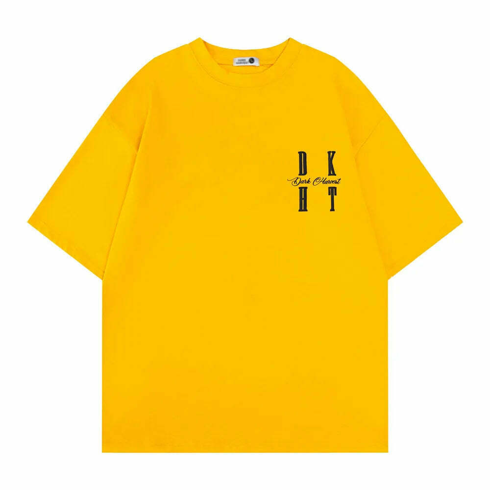 DARK HARVEST 'DKHST' Logo Tee - Y2K Aesthetic Fashion, Grunge & Coquette Vibes DARK HARVEST 'DKHST' Logo Tee - Y2K Aesthetic Fashion, Grunge & Coquette Vibes