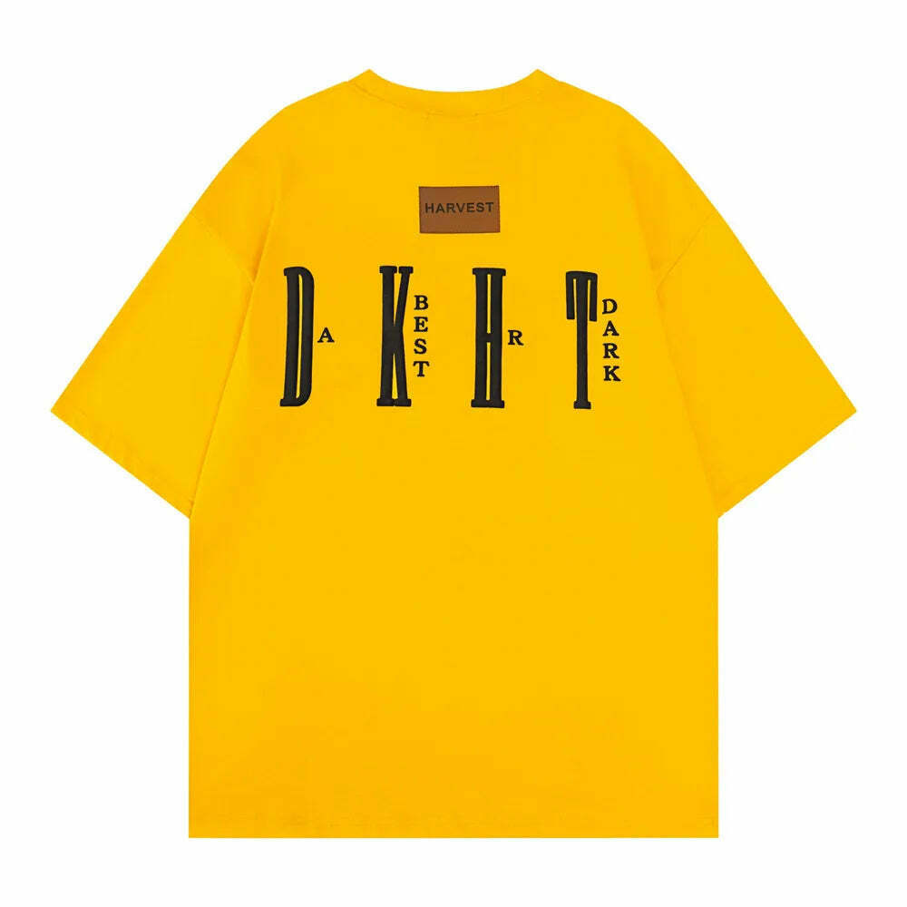 DARK HARVEST 'DKHST' Logo Tee - Y2K Aesthetic Fashion, Grunge & Coquette Vibes DARK HARVEST 'DKHST' Logo Tee - Y2K Aesthetic Fashion, Grunge & Coquette Vibes