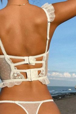 Delicate Dreams Lace Corset - Y2K Fashion Statement with Coquette Aesthetic & Grunge Style