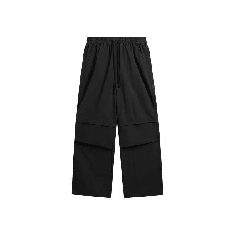Detachable Waterproof Nylon Shorts/Trousers for Y2K Fashion Enthusiasts Detachable Waterproof Nylon Shorts/Trousers for Y2K Fashion Enthusiasts