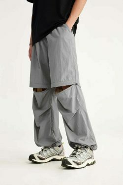 Detachable Waterproof Nylon Shorts/Trousers for Y2K Fashion Enthusiasts