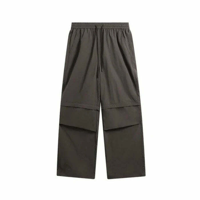 Detachable Waterproof Nylon Shorts/Trousers for Y2K Fashion Enthusiasts Detachable Waterproof Nylon Shorts/Trousers for Y2K Fashion Enthusiasts
