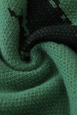 Distressed Gothic Knitted Sweater for Y2K Aesthetic Fashionistas: Coquette Style with a Grunge Twist