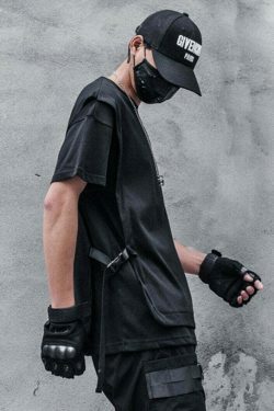 Double Layer Strapped T-Shirt: Y2K Fashion with Coquette & Grunge Aesthetics