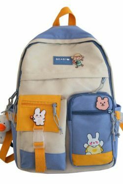 Duck Design Cute School Backpack - Y2K Fashion Aesthetic for Women with Coquette and Grunge Style