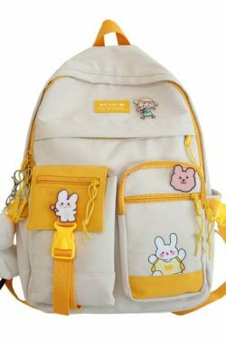 Duck Design Cute School Backpack - Y2K Fashion Aesthetic for Women with Coquette and Grunge Style