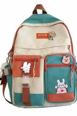 Duck Design Cute School Backpack - Y2K Fashion Aesthetic for Women with Coquette and Grunge Style