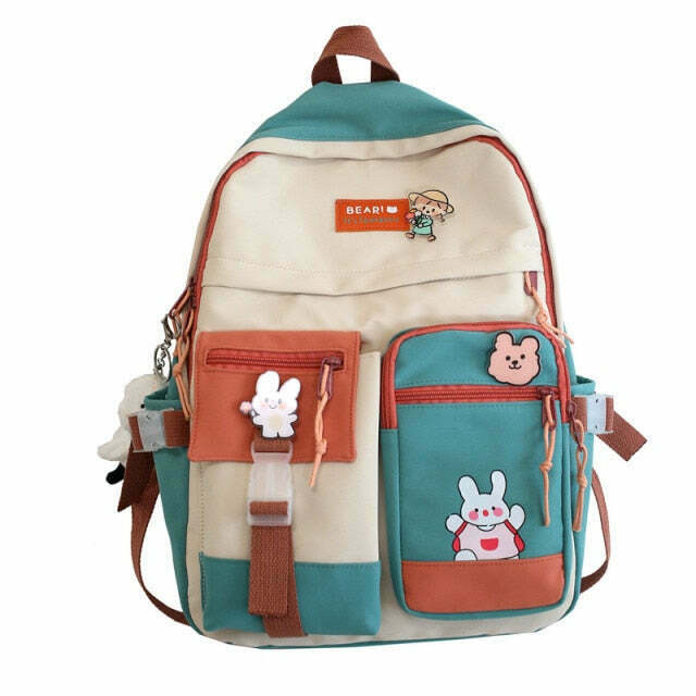 Duck Design Cute School Backpack - Y2K Fashion Aesthetic for Women with Coquette and Grunge Style Duck Design Cute School Backpack - Y2K Fashion Aesthetic for Women with Coquette and Grunge Style