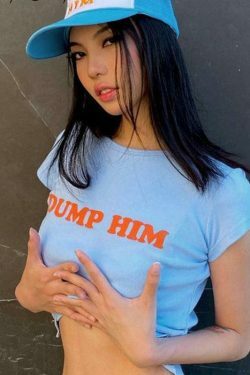 Dump Him Crop Top - Y2K Fashion Statement for Women Embracing Coquette Aesthetic and Grunge Style