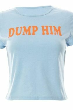 Dump Him Crop Top - Y2K Fashion Statement for Women Embracing Coquette Aesthetic and Grunge Style