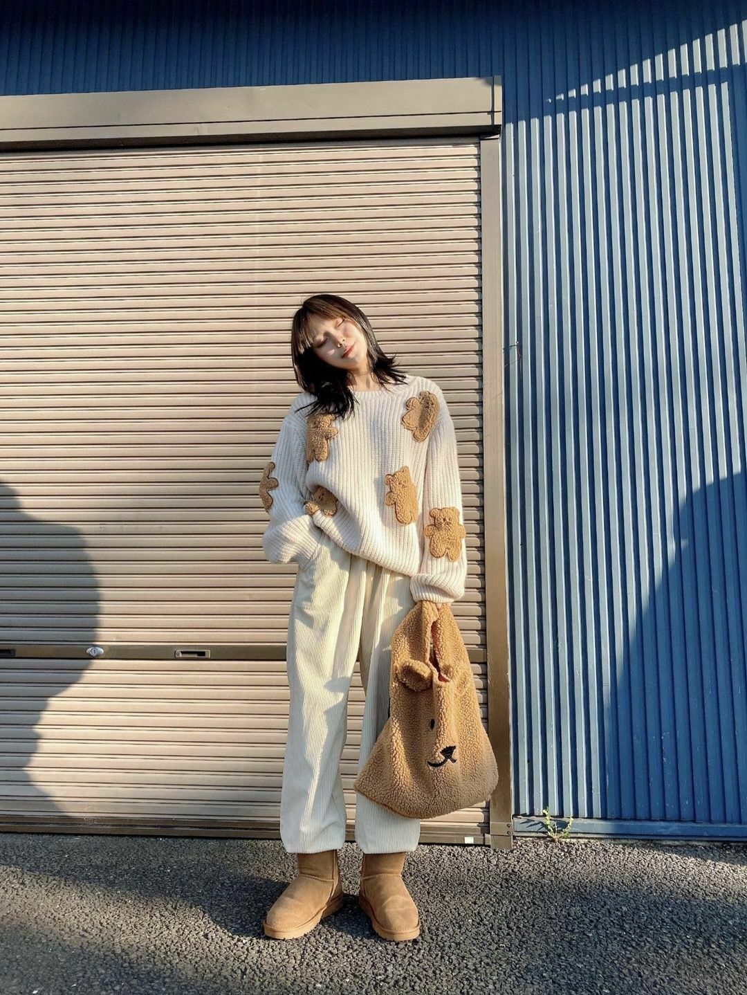 Dusty Bear Knit Pullover - Y2K Aesthetic with Grunge & Coquette Style Dusty Bear Knit Pullover - Y2K Aesthetic with Grunge & Coquette Style