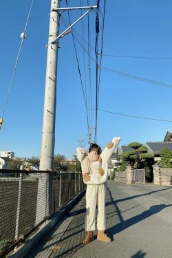 Dusty Bear Knit Pullover - Y2K Aesthetic with Grunge & Coquette Style