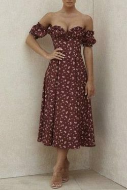 Edel Cottagecore Ruffle Floral Dress - Vintage Y2K Fashion with Coquette Aesthetic