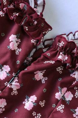 Edel Cottagecore Ruffle Floral Dress - Vintage Y2K Fashion with Coquette Aesthetic