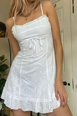 Ella Floral Cut-Out Dress - Vintage-Inspired Y2K Fashion with Coquette & Grunge Aesthetic