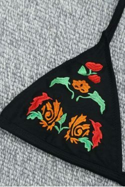 Embroidered Bikini Set: Y2K Fashion Swimwear - Coquette Aesthetic, Gr