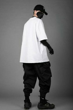 Embroidered Kanji Y2K Fashion Tee - Coquette Aesthetic Grunge Style with Pastel Goth Vibes