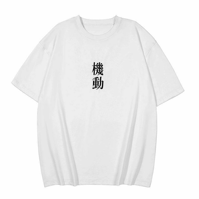 Embroidered Kanji Y2K Fashion Tee - Coquette Aesthetic Grunge Style with Pastel Goth Vibes Embroidered Kanji Y2K Fashion Tee - Coquette Aesthetic Grunge Style with Pastel Goth Vibes