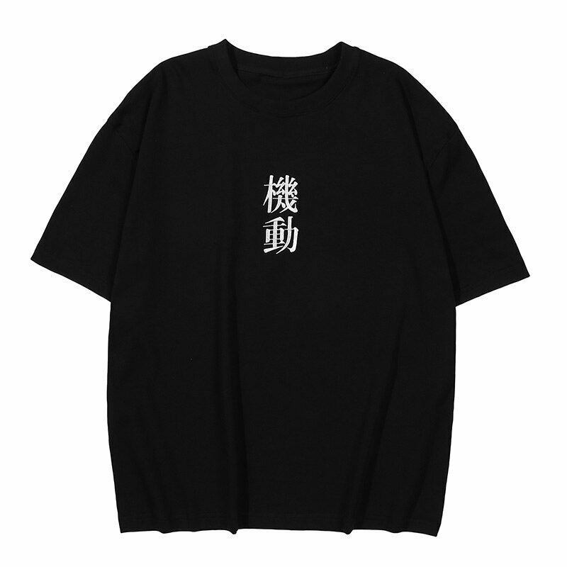 Embroidered Kanji Y2K Fashion Tee - Coquette Aesthetic Grunge Style with Pastel Goth Vibes Embroidered Kanji Y2K Fashion Tee - Coquette Aesthetic Grunge Style with Pastel Goth Vibes