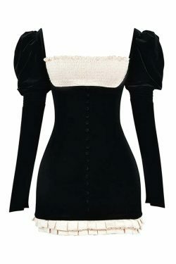 Ethereal Mosaic Collar Dress - Y2K Fashion Statement with Coquette Aesthetic & Grunge Style