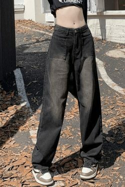 Faded Wash Vintage Cargo Jeans: Y2K Aesthetic Grunge Style for Women - Coquette Fashion