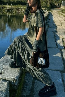 Fairy Print Tie Dye Grunge Tee - Y2K Aesthetic Women's Fashion