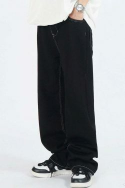 Flame Stitch Jeans: Y2K Fashion Statement with Coquette Aesthetic and Grunge Style