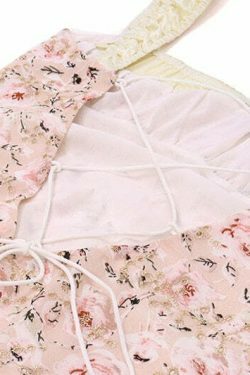 Flamingo Pink Floral Elegance Y2K Dress - Coquette Aesthetic for Women's Fashion