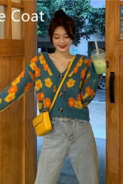 Floral Camisole Top & Cardigan Set - Y2K Fashion Aesthetic for Women - Coquette & Grunge Style