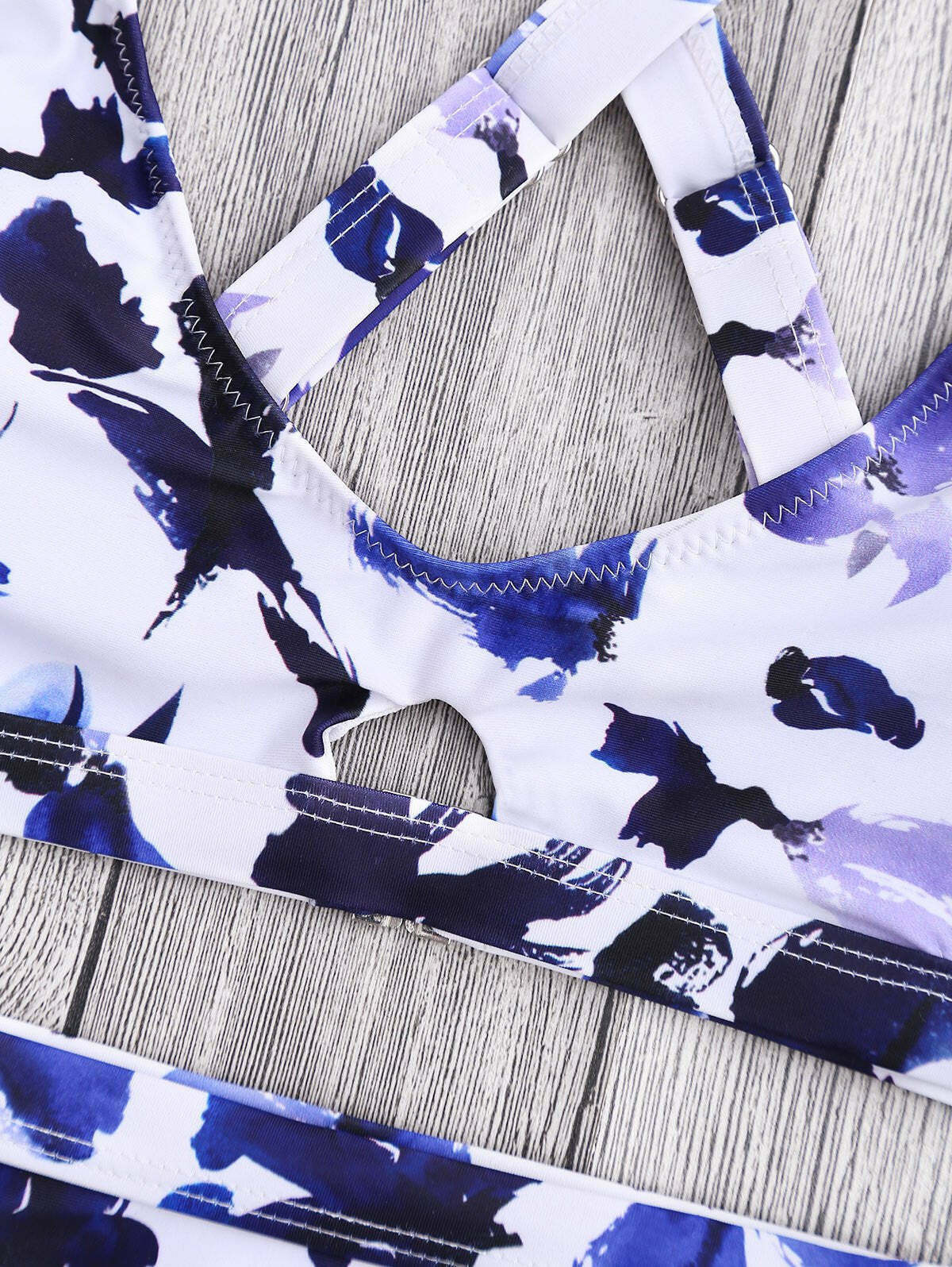 Floral Cut Out Bandage High Waist Bikini - Y2K Fashion Swimwear for Women Floral Cut Out Bandage High Waist Bikini - Y2K Fashion Swimwear for Women